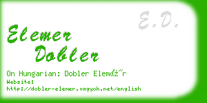 elemer dobler business card